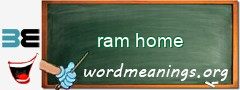 WordMeaning blackboard for ram home